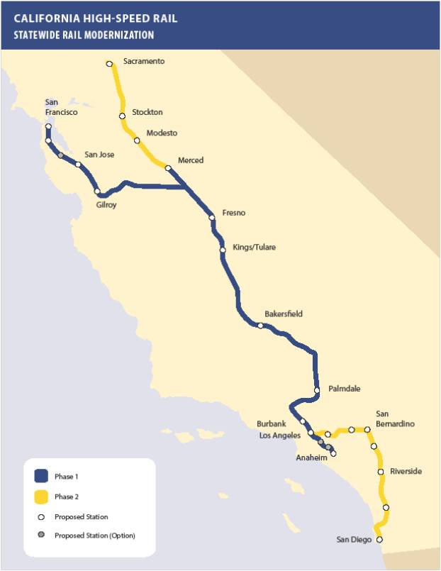 California high speed rail map